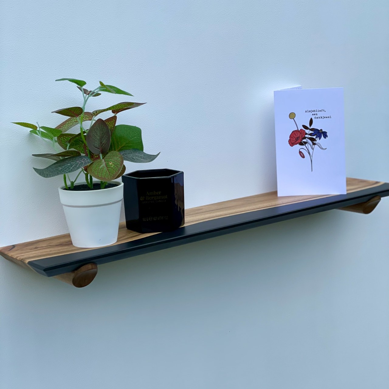 Плаваюча полиця Epoxy Walnut